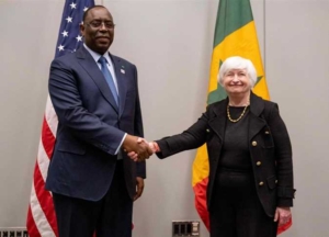 وزيرة الخزانة الأمريكية ورئيس الاتحاد الإفريقي اخبار اقتصادية